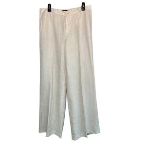 Ralph Lauren Andover Linen Pants Wide Leg‎ Off White Size 12